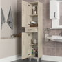 Hanah Home Mueble de Baño 2 Puertas 1 Cajón Selin Travertino Melamina 35x179x31.3cm